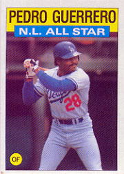 1986 Topps Baseball Cards      706     Pedro Guerrero AS